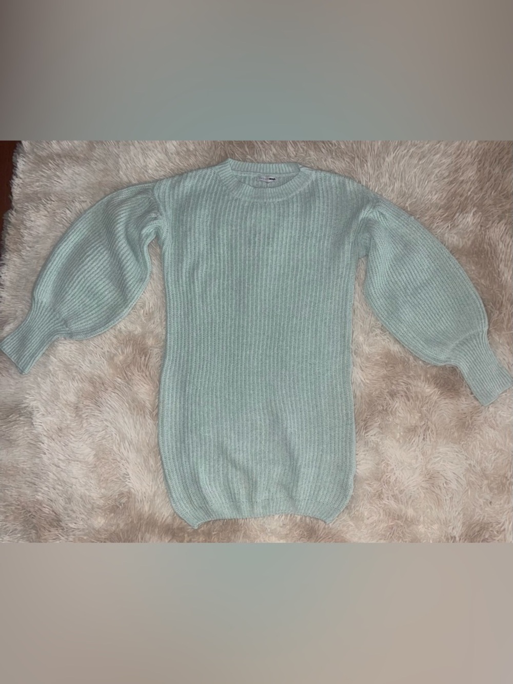 Fashion Nova Mint Ribbed Crewneck Sweater